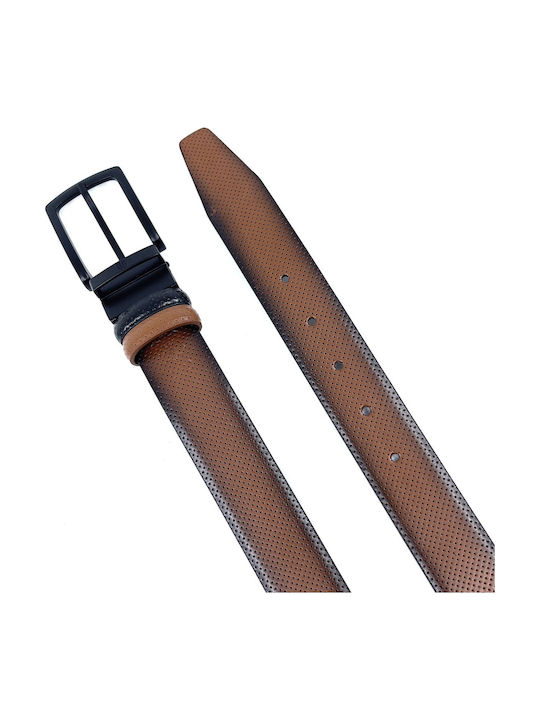 Men's Belt Leather Double Sided Black / Tan