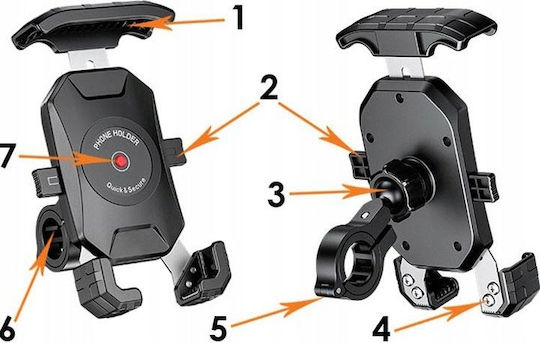 Moto Discovery X-Style Halterung Telefon Motorrad mit verstellbarem Arm für Lenkrad