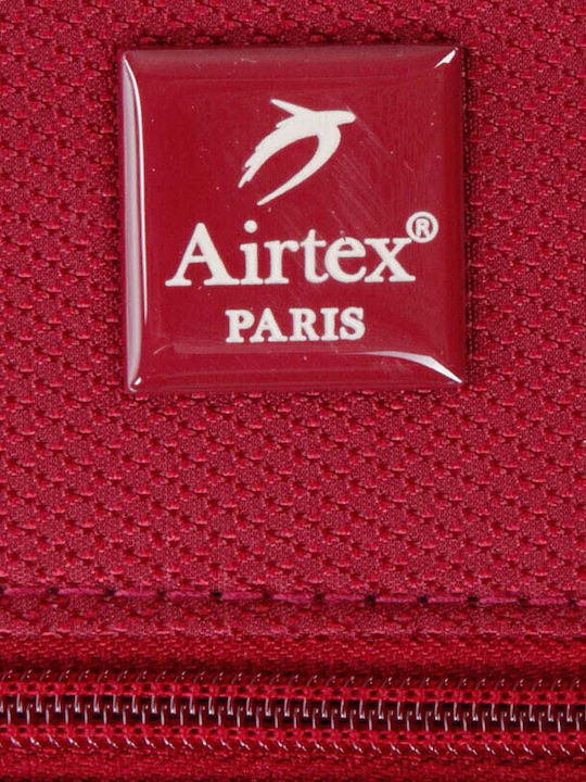 Airtex Paris Cabin Travel Suitcase Fabric Burgundy with 4 Wheels Height 35cm 27995-09