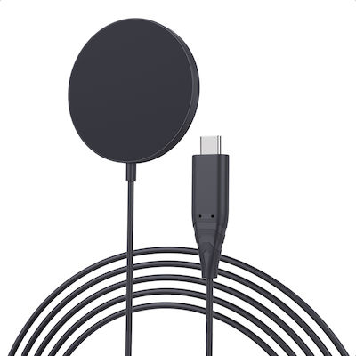 Choetech Încărcător Wireless (Qi Pad) și Cablu USB-C 15W Negruς (T518)