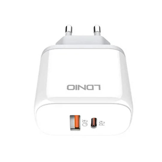 Ldnio Зарядно без кабел с USB-A порт и USB-C порт 45W Power Delivery Бял (A2526C)