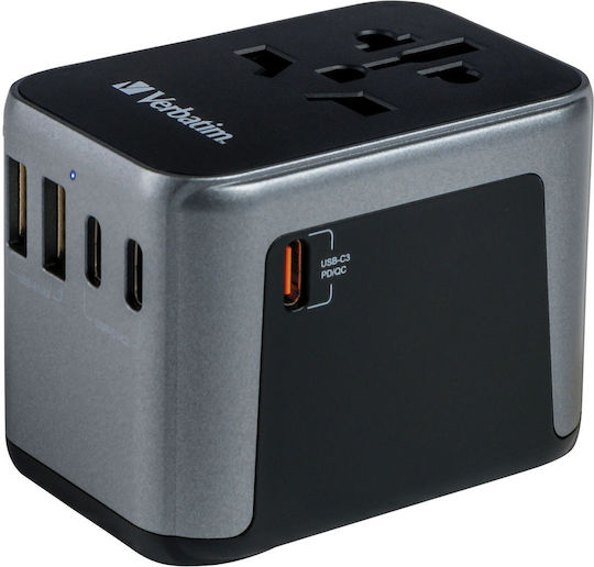Verbatim UTA-03 Адаптер За Контакти От Universal Към Universal С 5 USB Порта