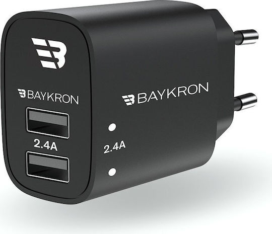 Baykron Φορτιστής Χωρίς Καλώδιο 12W Μαύρος (Smart)