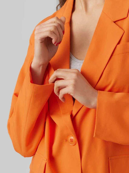 Vero Moda Γυναικείο Σακάκι Πορτοκαλί