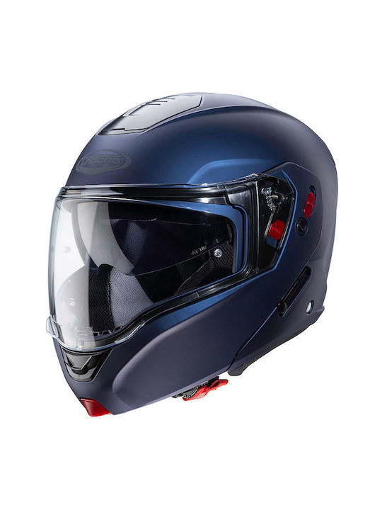 Caberg Horus-X Matt Blue Yama Motorcycle Helmet Flip-Up ECE 22.06 with Pinlock and Sunvisor