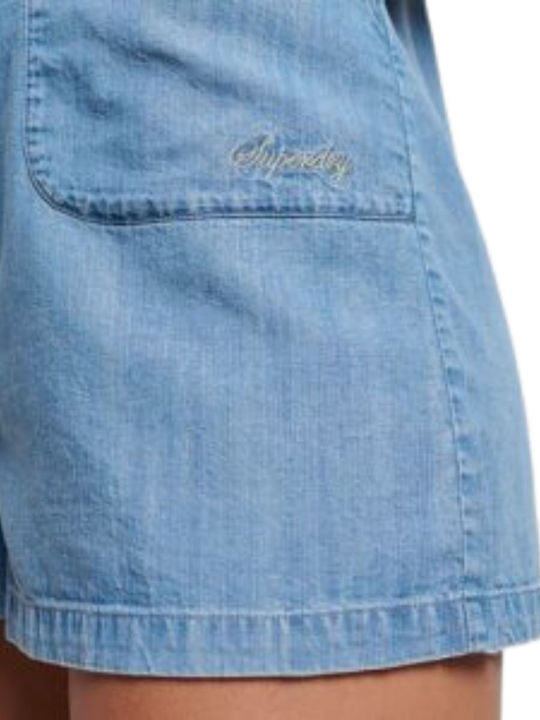 Ovin Vintage Women's Jumpsuit Denim Light Aged Denim