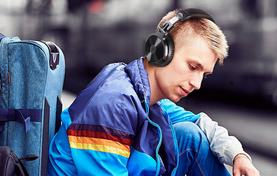 OneOdio Pro C Ασύρματα / Ενσύρματα Over Ear Ακουστικά με 80 ώρες Λειτουργίας Μαύρα