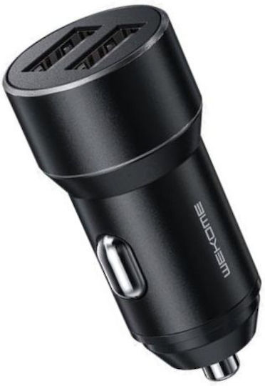 WK Car Charger Black WP-C36 Total Intensity 3.1A with Ports: 2xUSB