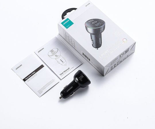 Joyroom JR-CL26 Φορτιστής Αυτοκινήτου 70W με Θύρες: 1xUSB 2xType-C Μαύρο Χρώμα
