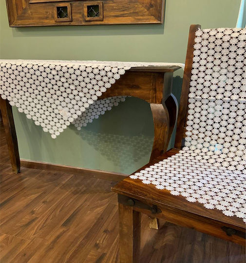 Liolios Home Ράνερ FQ43921 με Δαντέλα Silver 40x160εκ.