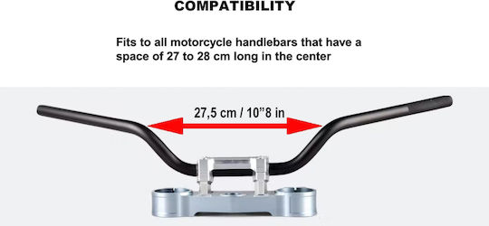 Moto Discovery Motorrad Lenkerbrücke Lenker 27,5 cm Grau