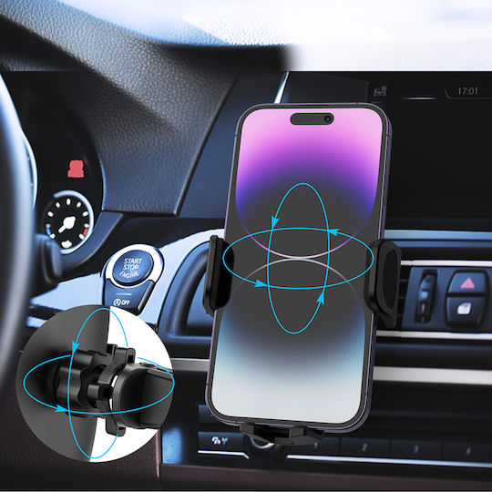 Choetech H066 Suport Auto Pentru Telefon 4.7" - 7.2" Cu Cârlige Reglabile Negru