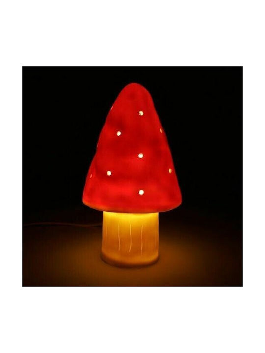 Egmont Led Kids Decorative Lamp Mushroom Small Red 15x15x28εκ.