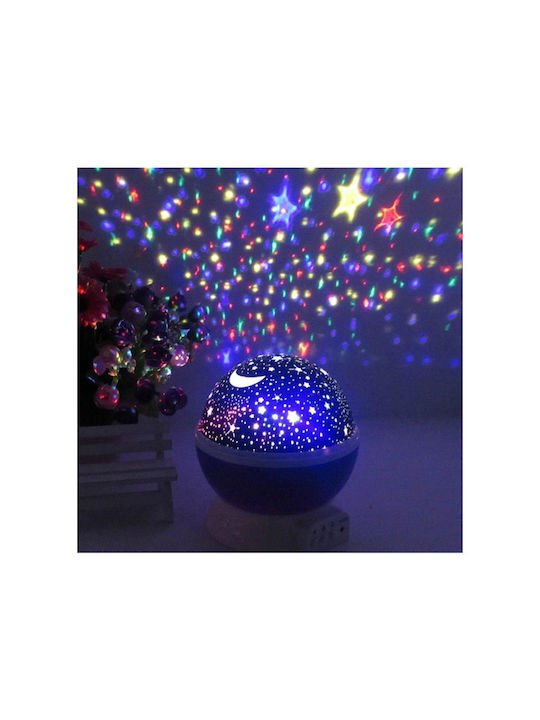 Παιδικό Φωτιστικό Projector Mini Magic με Προβολή Αστεριών Μωβ 11x11x14εκ.