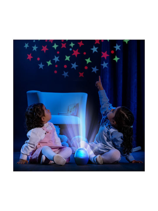 Reer LED Kinderprojektorlampe Starlino mit Sternenprojektion Weiß