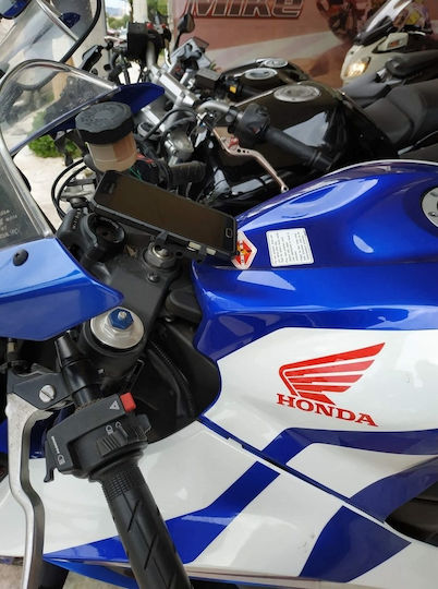 Moto Discovery Motorrad Handyhalterung mit verstellbarem Arm für die Zeitschaltuhrplatte