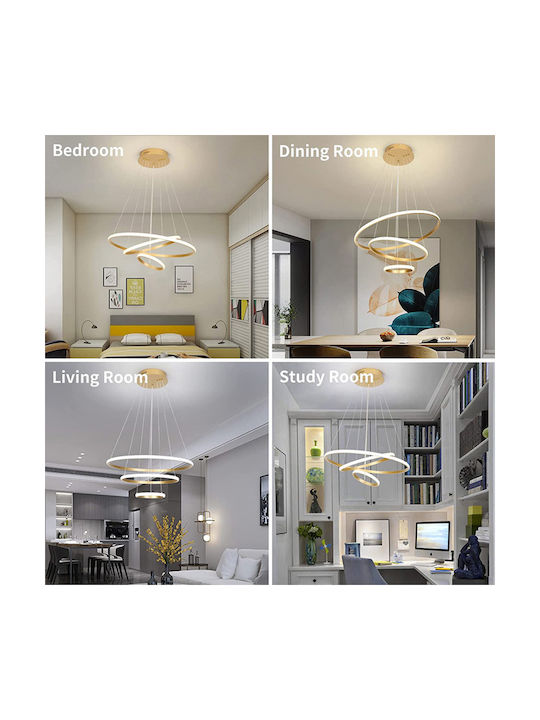 Powertech Verstellbare Deckenleuchte Schwarz LED mit Natürliches Weiß Licht 60x60cm