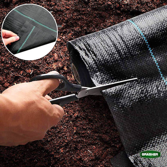 Grasher 103632 Ground Cover Fabric 95gr/m² 2x5m Black