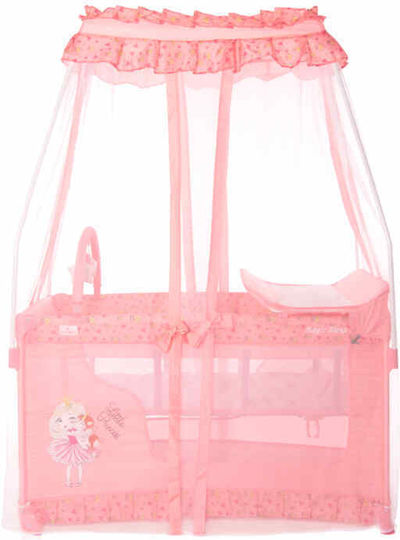 Lorelli Magic Sleep Loc de joacă 2 Nivele cu Schimbător & Saltea Roz 172x68cm