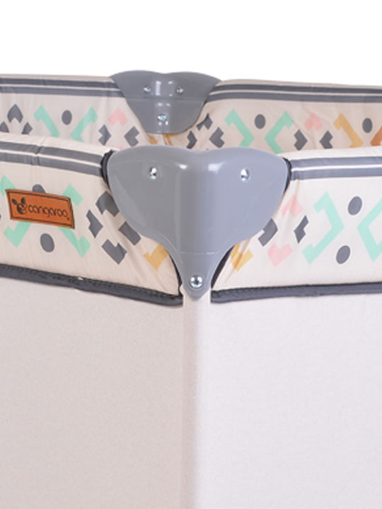 Cangaroo Boho Playpen with Mattress Beige 100x100cm