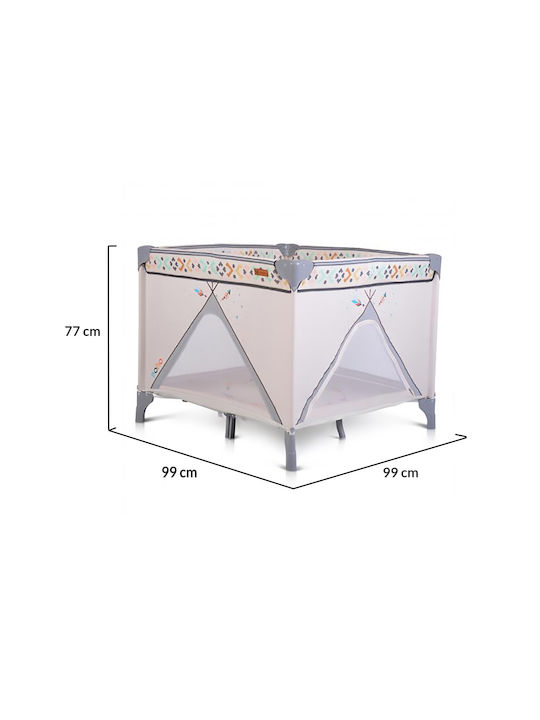Cangaroo Boho Playpen with Mattress Beige 100x100cm