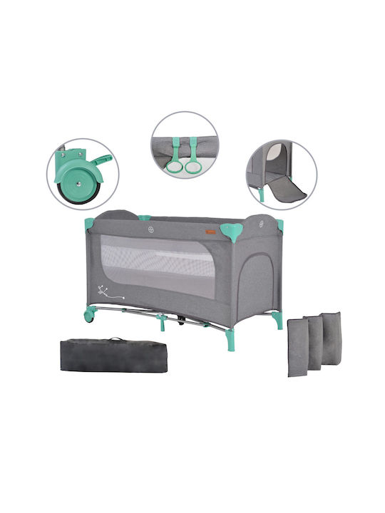 Cangaroo Skyglow Playpen 2 Levels with Mattress Mint 125x62cm