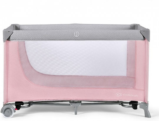 Kinderkraft Leody Παρκοκρέβατο 2 Επιπέδων Pink 126x65cm