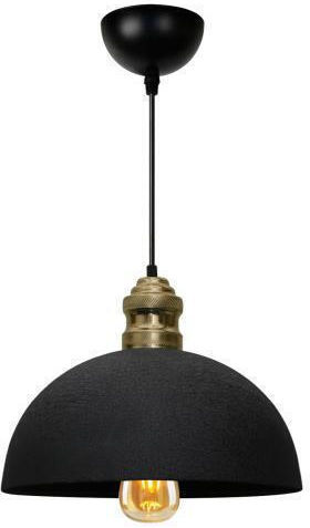 HomeMarkt Verstellbar Hängelampe Schwarz Glocke mit Fassung E27 23x12x73cm.