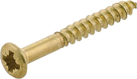 ArteLibre Holzbolzen Kreuzschlitz Messing mit Durchmesser M30 und Länge 20mm 13Stück