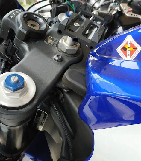 Moto Discovery Motorrad Handyhalterung mit verstellbarem Arm für die Zeitschaltuhrplatte