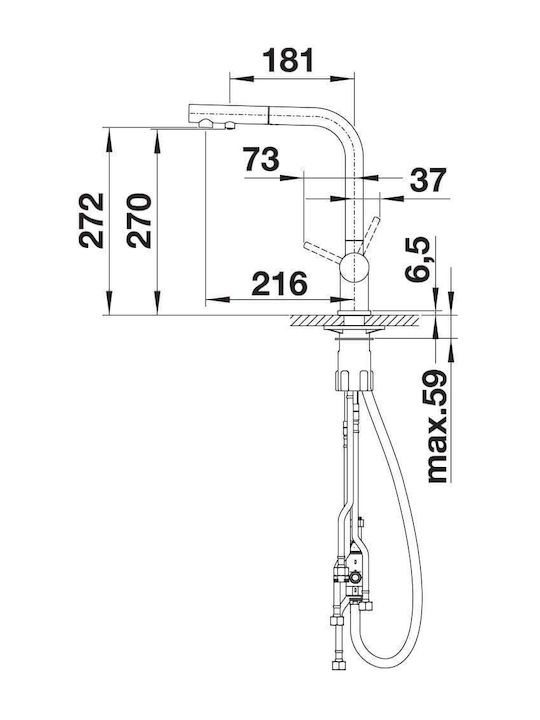 Blanco Fontas S-II Kitchen Faucet Counter Black Matt