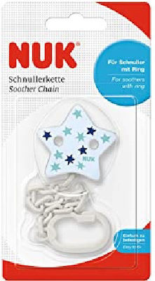 Nuk Chain Pacifier made of Plastic Asterisk Light Blue