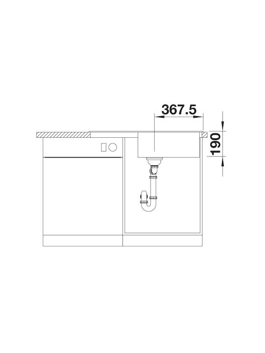 Blanco Legra XL 6 S 527274 Drop-In Chiuvetă din Granit Sintetic L86xW50cm Volcano Grey