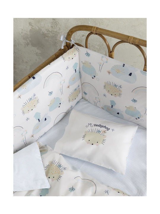 Nima Set Copertă de Pătuț cu Față de Pernă Brillo Bej 110x145cm.