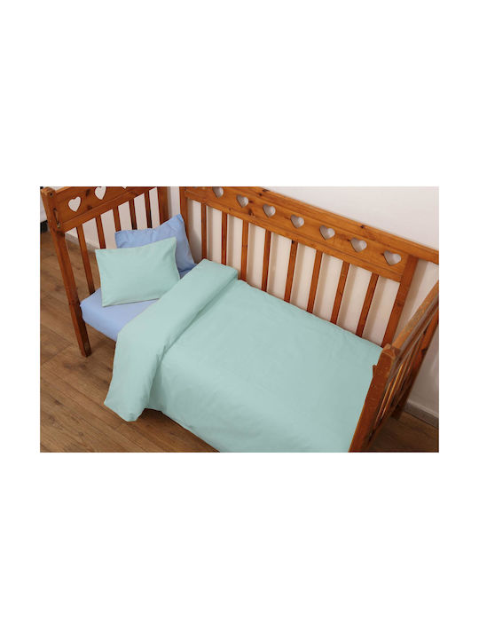 Viopros Set Baby Duvet Cover with Pillowcase Light Blue 120x160cm