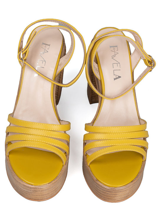 Leather Sandals Yellow