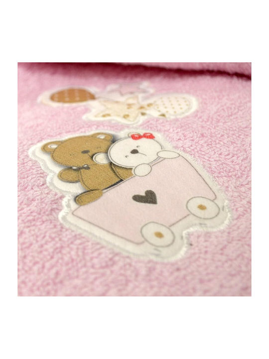 Lino Home Set Babyhandtücher 2 Stück Rosa Magic Train