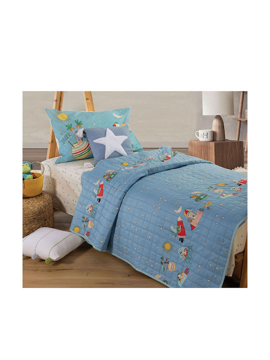 Nef-Nef Homeware Kids Decorative Pillow Hugging Star Blue 35x35cm