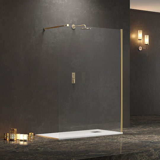 Karag Walkin 1 Duschwand für Dusche 170x200cm Klarglas Oro
