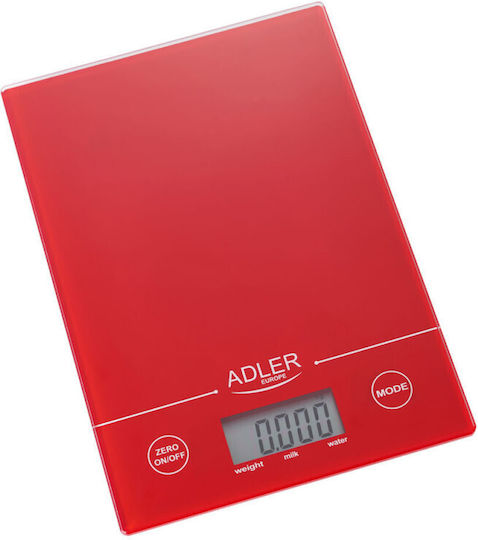 Adler AD-3138 Digital Kitchen Scale 1gr/5kg Red AD 3138