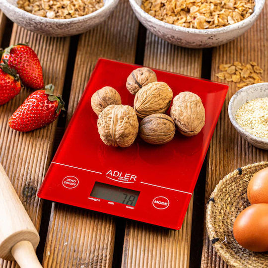 Adler AD-3138 Digital Kitchen Scale Up To 5kg Red