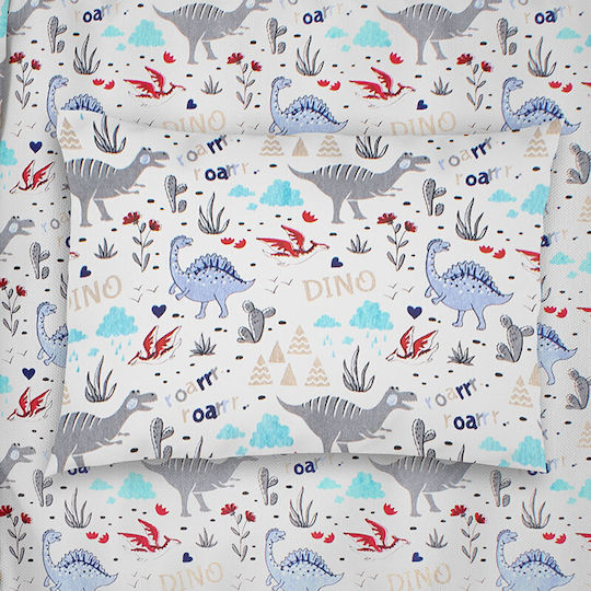 Dimcol Dino Kids Pillowcase 50x70cm Multicolour
