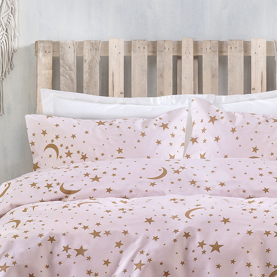 Rythmos Moonlight Set de față de pernă pentru copii din bumbac 100% 50x70buc Ροζ 203-101-2317