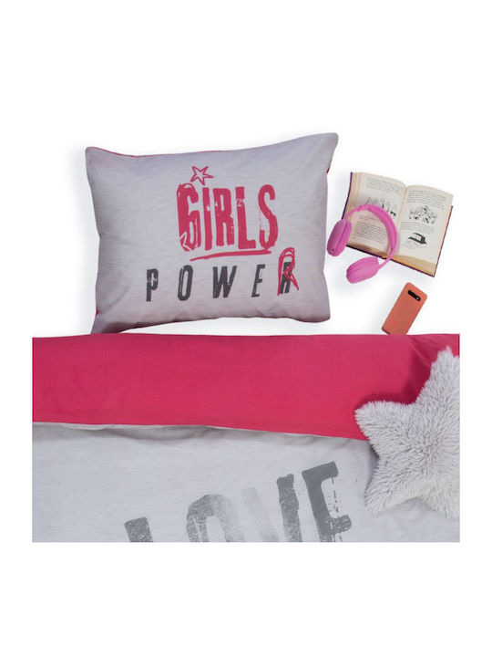 Nef-Nef Homeware City Girls Power Kinder Kissenbezüge Set 52x72cm Pink