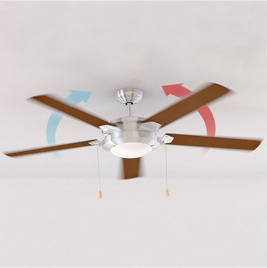 Cecotec EnergySilence Aero 540 Тавани Вентилатор 132см с Осветление Кафяв / Сребърен