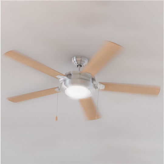 Cecotec EnergySilence Aero 540 Тавани Вентилатор 132см с Осветление Кафяв / Сребърен