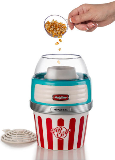Ariete Pop Corn XL Party TIme Blue Popcorn Maker Hot Air 1100W