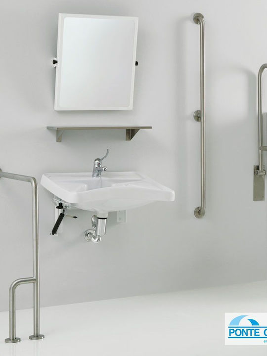 Ponte Giulio G56-JCS-38 Λαβή Μπάνιου Inox ΑΜΕΑ 80cm Ασημί