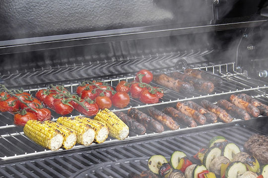 Sahara BBQ X450 Газово Барбекю Чугунена Решетка 68брx49брсм. с 4 бр 18.7кВт и Страничен Нагревател