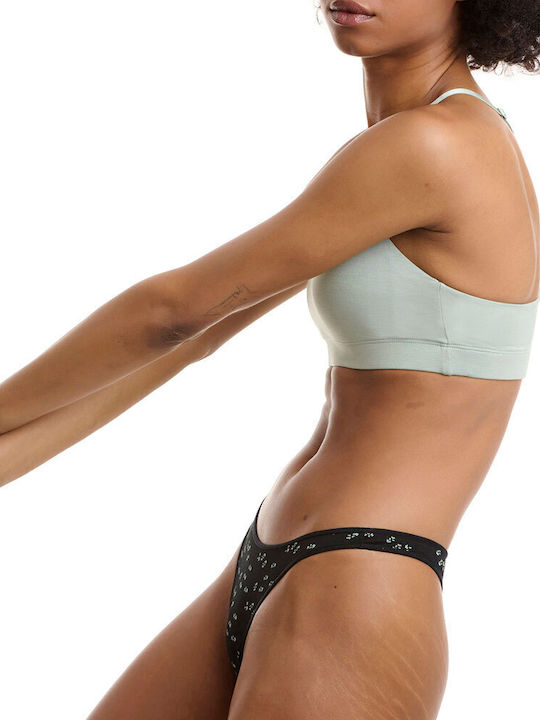 Bamboo Women's String 2Pack Black/Mint